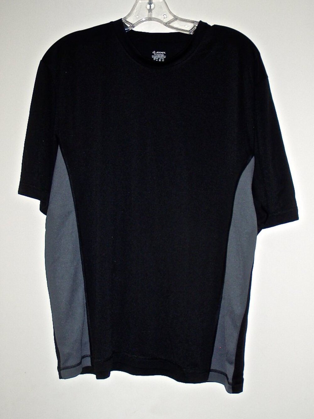 JOCKEY MEN'S BLACK & GREY STRETCH SHORT SLEEVED SHIRT SIZE L